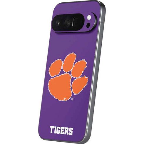 Clemson University Tiger Print Purple Pixel 9 Pro XL Skin
